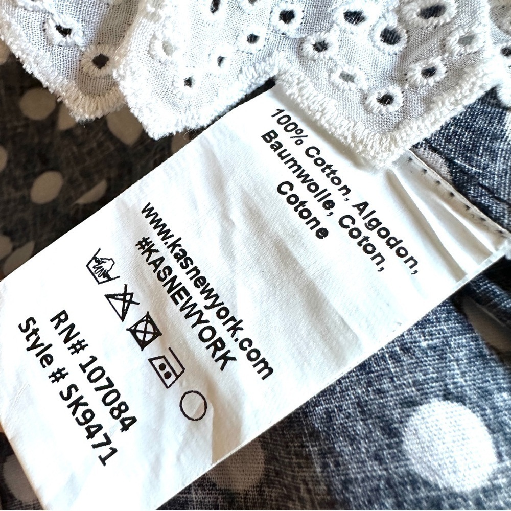Free People KAS New York Daisy Dot Embroidered Culotte Pants Size S - Picture 9 of 9
